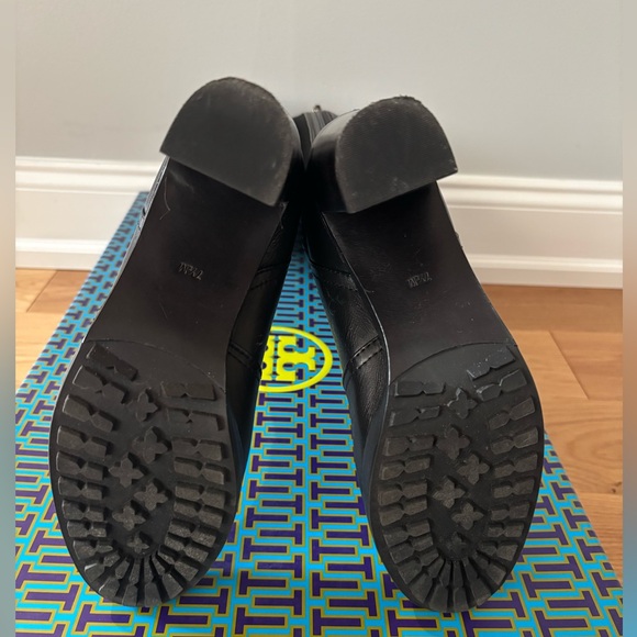 Tory Burch Black Leather Knee-High Boots - Picture 4 of 5